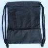 Foldable Basketball Backpack Drawstring Bag Swimming Bag Gym Bag, Black