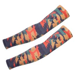 Camouflage Ice Silk Sun Protection Sleeves,Riding,Fishing,Arm Guard,A03