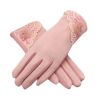 Outdoor Thicken Cycling Driving iPhone Gloves Warm Velvet Fashion Touchscreen Gloves For Women-Light Pink03