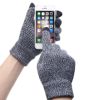 Outdoor Sport Cycling Driving iPhone Gloves Fashion Warm Touchscreen Gloves For Men and Women-Gray Black02