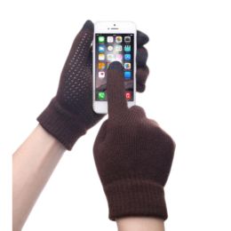 Outdoor Sport Cycling Driving iPhone Gloves Fashion Warm Touchscreen Gloves For Men and Women-Deep Brown