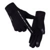 Windproof Touchscreen Gloves Elestic Warm Velvet Cycling Climbing iPhone Gloves Size L-Black