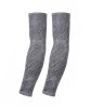 UV Protection Arm Sleeves Breathable Long Sleeves To Cover Arms Gray And White