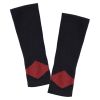 Set of 2 Leg Guard Sports Safety Leg Sleeve Protector Free Size,Black/Red