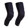 Set of 2 Outdoors Safety Protector Knee Pad Honeycomb Crashproof Extended Black