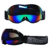 Professional Spherical Lenses Snowboard Ski Goggles Anti-fog Eyewear Black