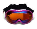 Women Pro Ski Goggles Fuchsia Coated Tea Lens Goggles, Dual-layers