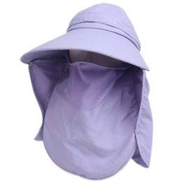 Summer Hat Sun Flap Cap Neck Cover Face Mask Detachable Wide Brim Womens UPF 50+