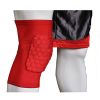 [RED] Short Comb Pad Compression Basketball Leg Sleeve One Pic, Size L