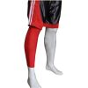 [RED] 18.5" Long Compression Basketball Leg Sleeve One Pic, Size Large
