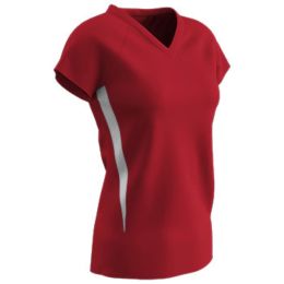 Champro SPIKE Ladies Volleyball Jersey (Color: Scarlet/White, Size: 2XL)