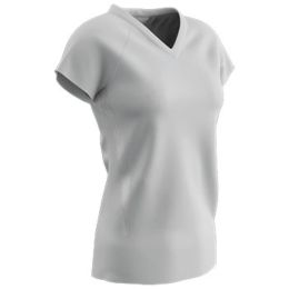 Champro SPIKE Ladies Volleyball Jersey (Color: White/White, Size: 2XL)
