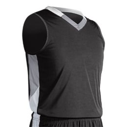 Champro Adult Rebel Basketball Jersey (Color: Black/Silver/White, Size: 2XL)