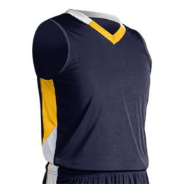 Champro Adult Rebel Basketball Jersey (Color: Navy/Gold/White, Size: Large)