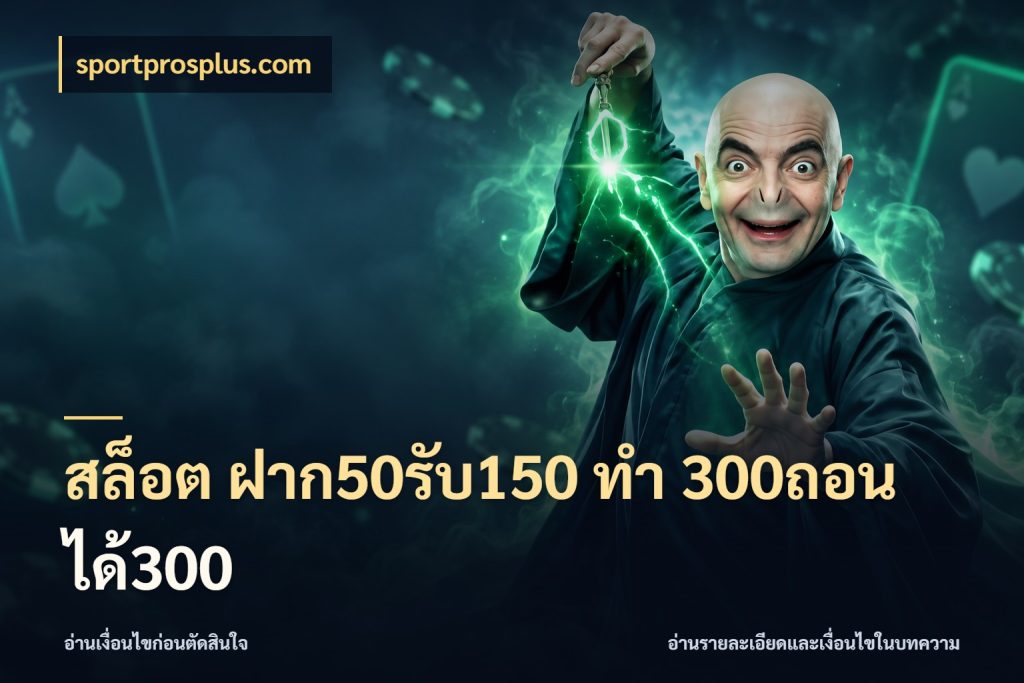 สล็อต ฝาก50รับ150 ทํา 300ถอนได้300 จับคู่โบนัสกับสไตล์เกมที่ชอบ ในมุม sportprosplus.com