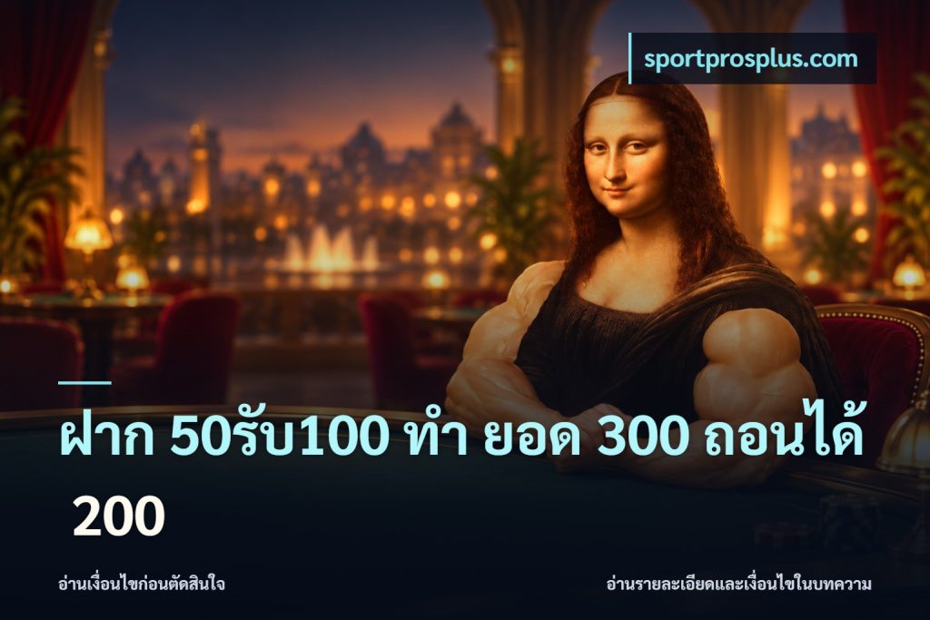 ฝาก 50รับ100 ทํา ยอด 300 ถอนได้ 200