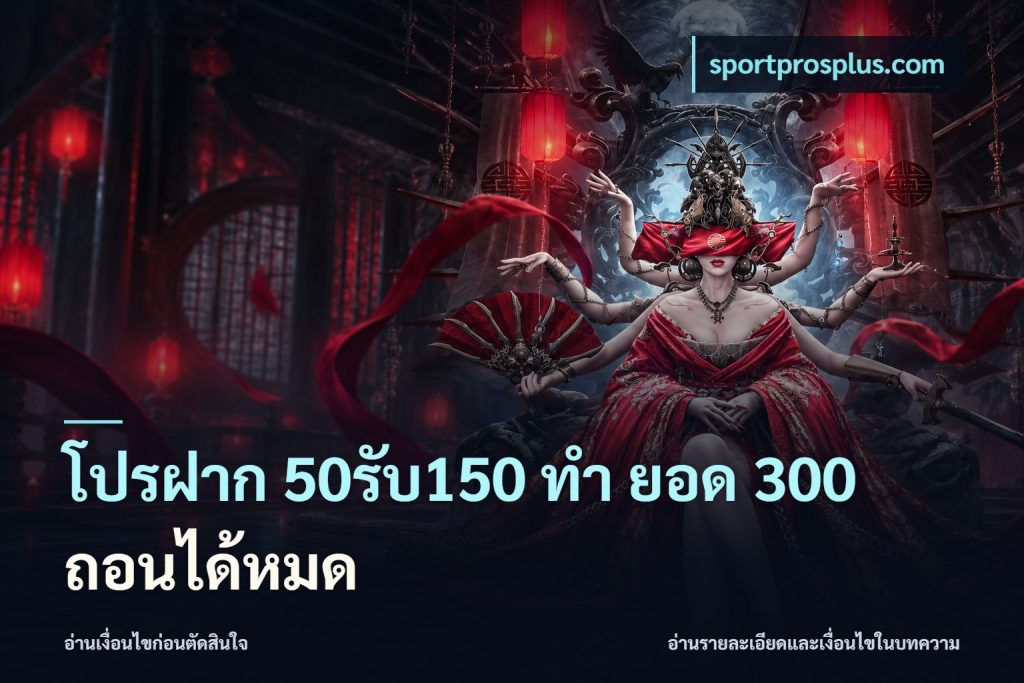 โปรฝาก 50รับ150 ทํา ยอด 300 ถอนได้หมด