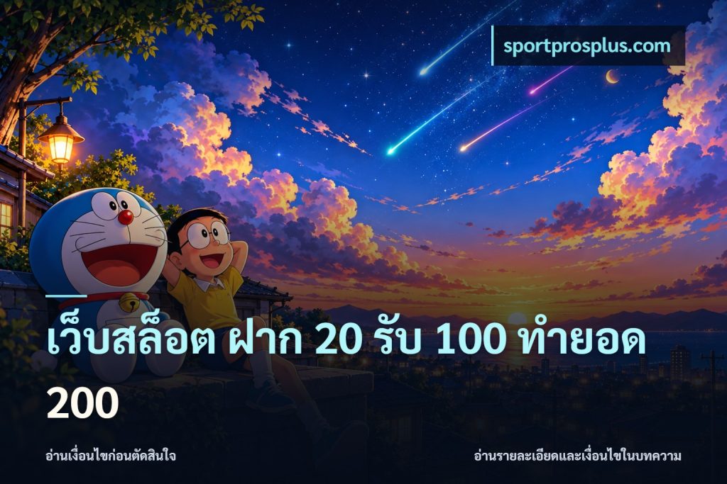 เว็บสล็อต ฝาก 20 รับ 100 ทำยอด 200