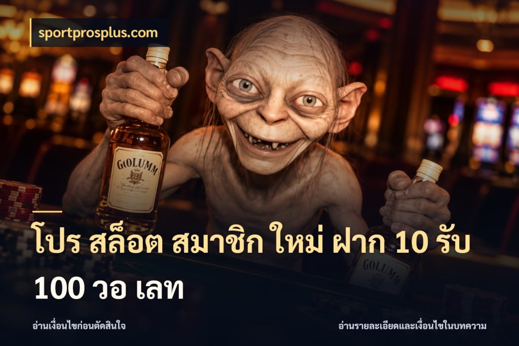 โปร สล็อต สมาชิก ใหม่ ฝาก 10 รับ 100 วอ เลท เครดิตกับรูปแบบโปรที่ตรงใจ ในมุม sportprosplus.com