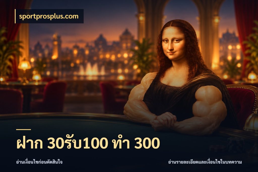 ฝาก 30รับ100 ทำ 300 โปรยอดรับที่สายเกมสนใจ ในมุม sportprosplus.com