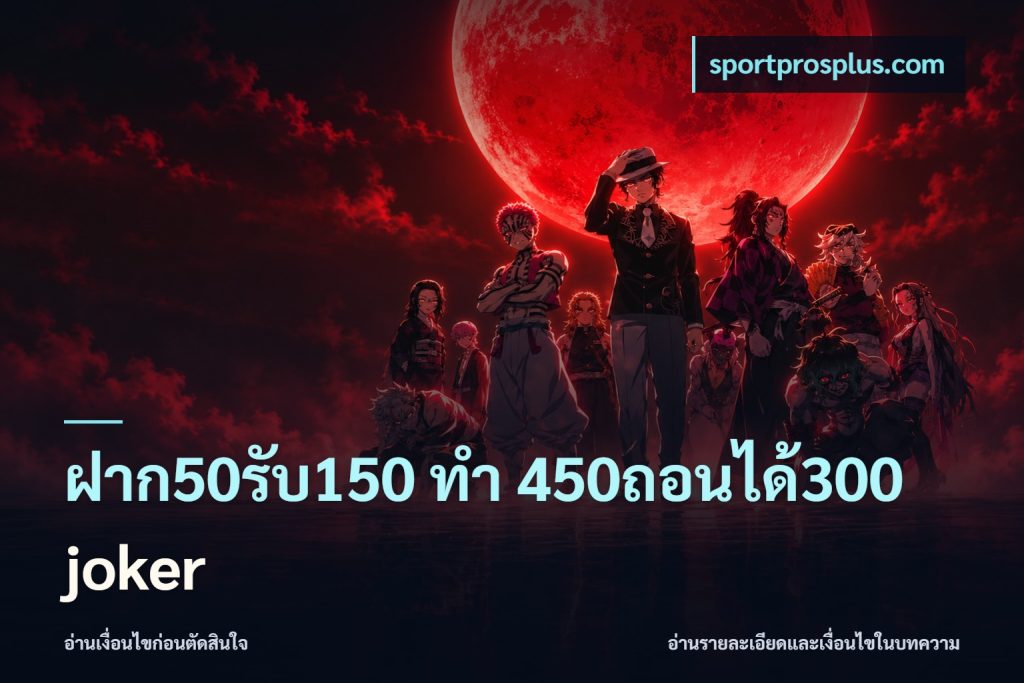 ฝาก50รับ150 ทํา 450ถอนได้300 joker
