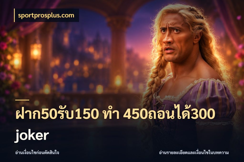 ฝาก50รับ150 ทํา 450ถอนได้300 joker จุดเด่นของเครดิตที่คนชอบเกมอยากรู้ สไตล์ sportprosplus.com