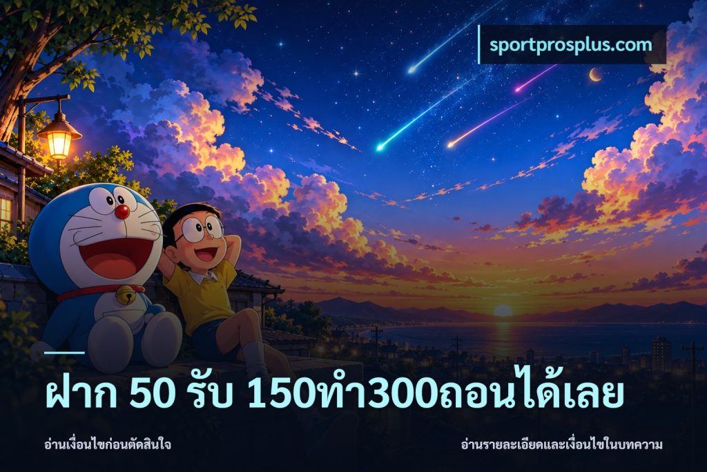 ฝาก 50 รับ 150ทำ300ถอนได้เลย