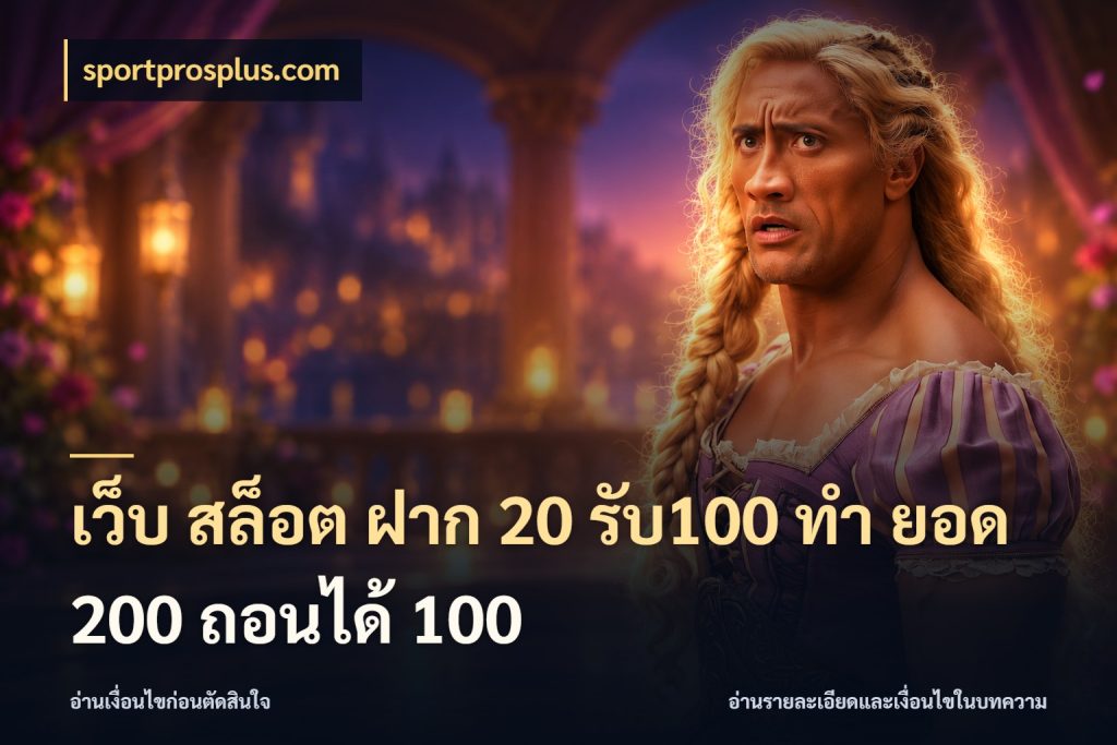 เว็บ สล็อต ฝาก 20 รับ100 ทํา ยอด 200 ถอนได้ 100 จับคู่โบนัสกับสไตล์เกมที่ชอบ กับ sportprosplus.com
