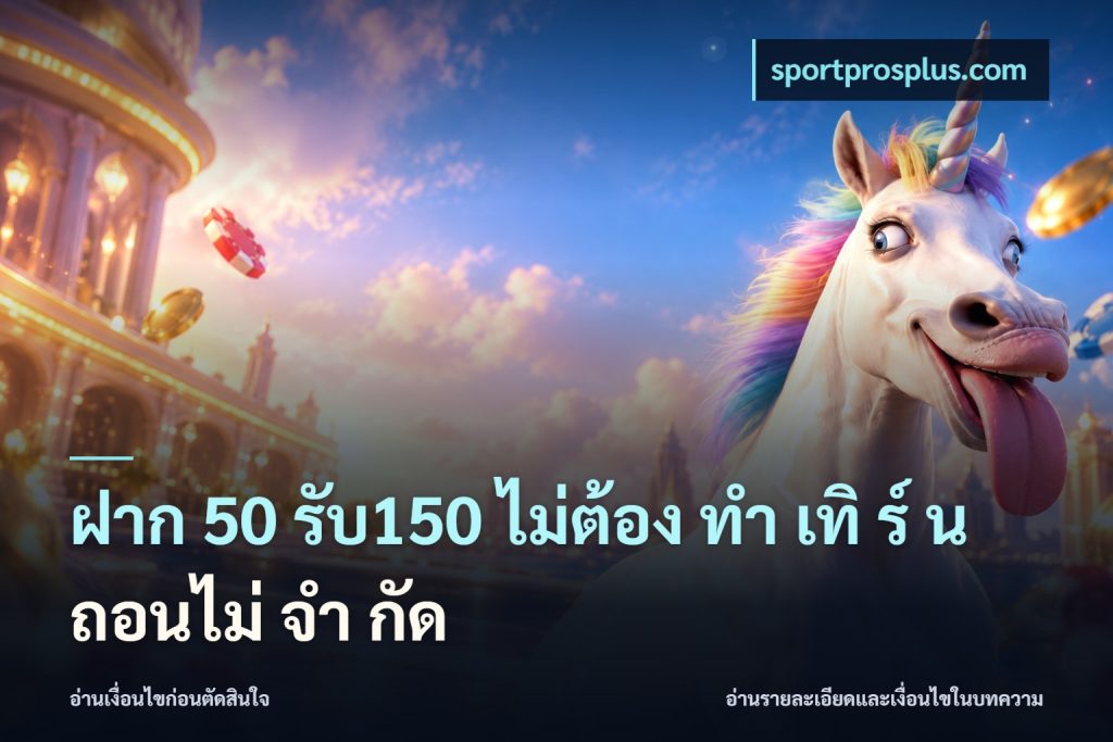 ฝาก 50 รับ150 ไม่ต้อง ทํา เทิ ร์ น ถอนไม่ จํา กัด
