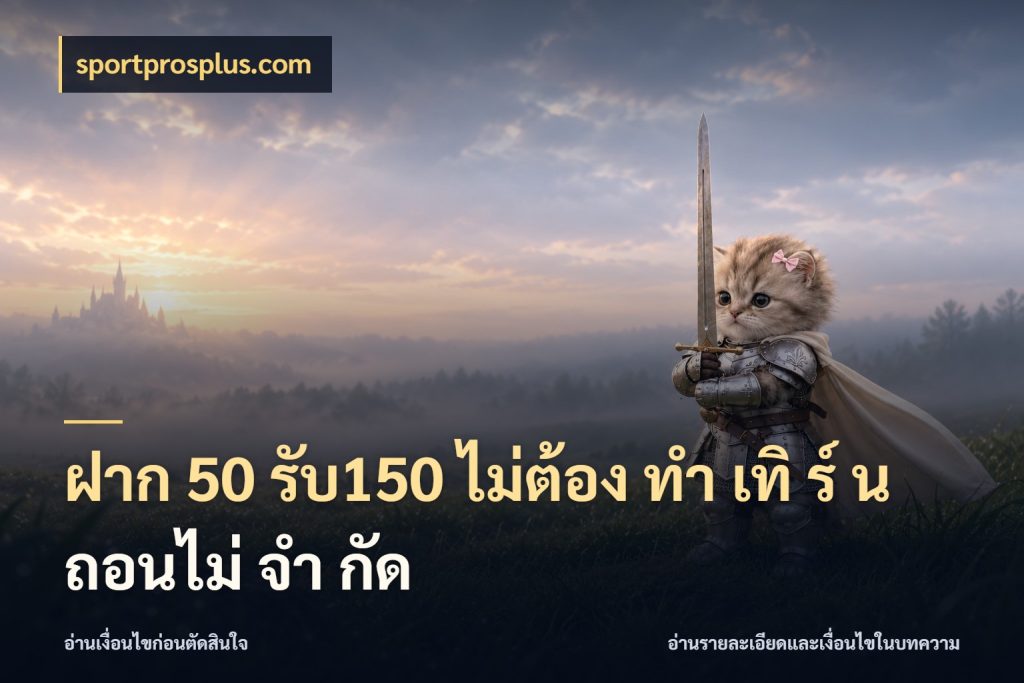 ฝาก 50 รับ150 ไม่ต้อง ทํา เทิ ร์ น ถอนไม่ จํา กัด โปรกับเกมที่ชอบเลือกให้ตรงสไตล์ กับ sportprosplus.com