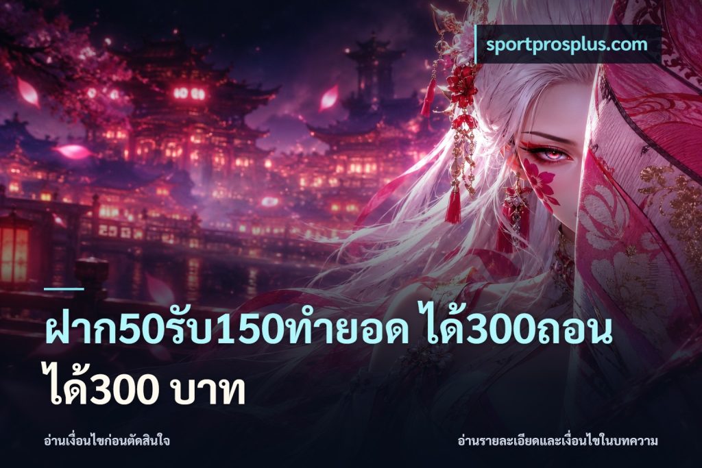ฝาก50รับ150ทํายอด ได้300ถอนได้300 บาท