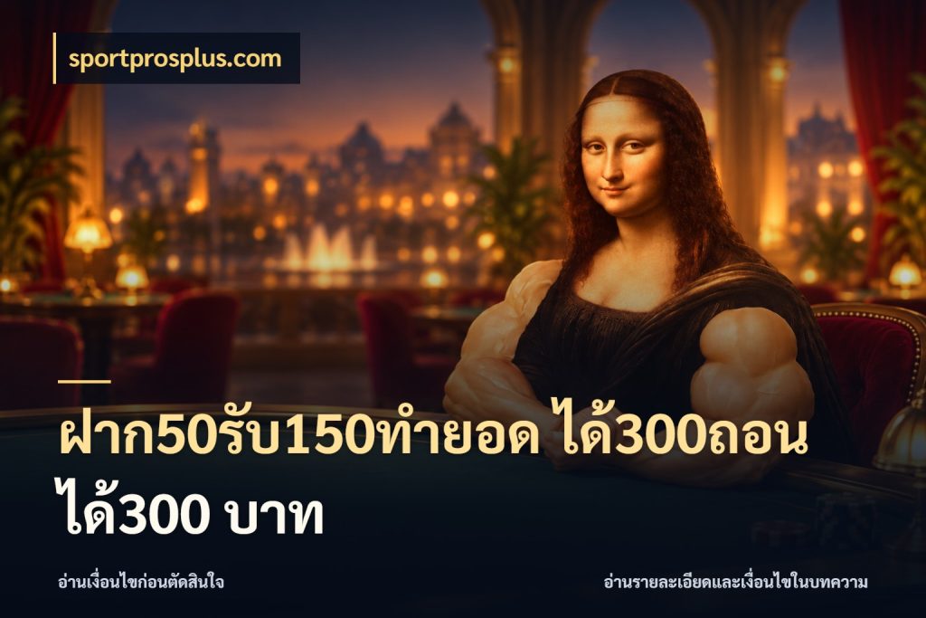 ฝาก50รับ150ทํายอด ได้300ถอนได้300 บาท สายโบนัสเลือกจังหวะสนุกได้อย่างไร สไตล์ sportprosplus.com
