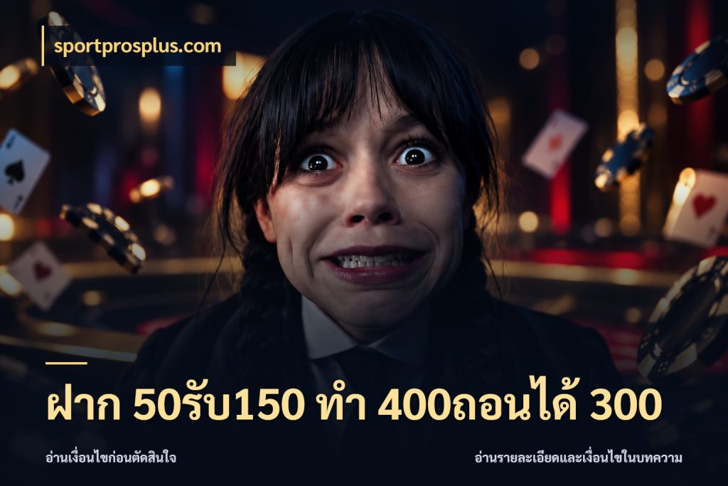 ฝาก 50รับ150 ทํา 400ถอนได้ 300 จุดเด่นของเครดิตที่คนชอบเกมอยากรู้ ในมุม sportprosplus.com