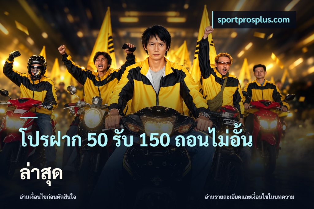 โปรฝาก 50 รับ 150 ถอนไม่อั้นล่าสุด