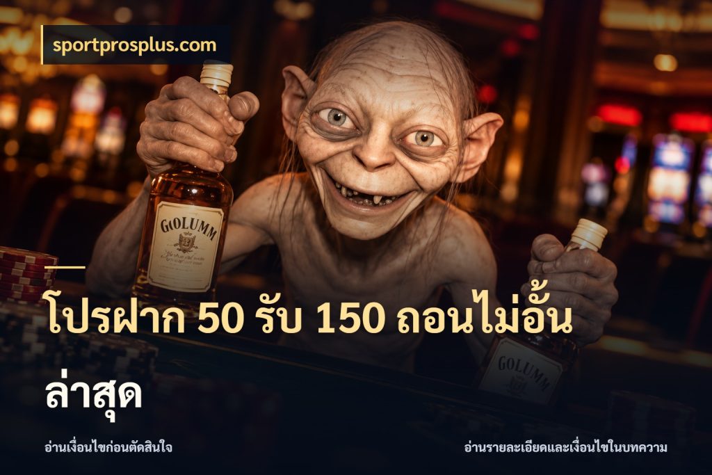 โปรฝาก 50 รับ 150 ถอนไม่อั้นล่าสุด สีสันของโปรฝากและยอดรับ กับ sportprosplus.com