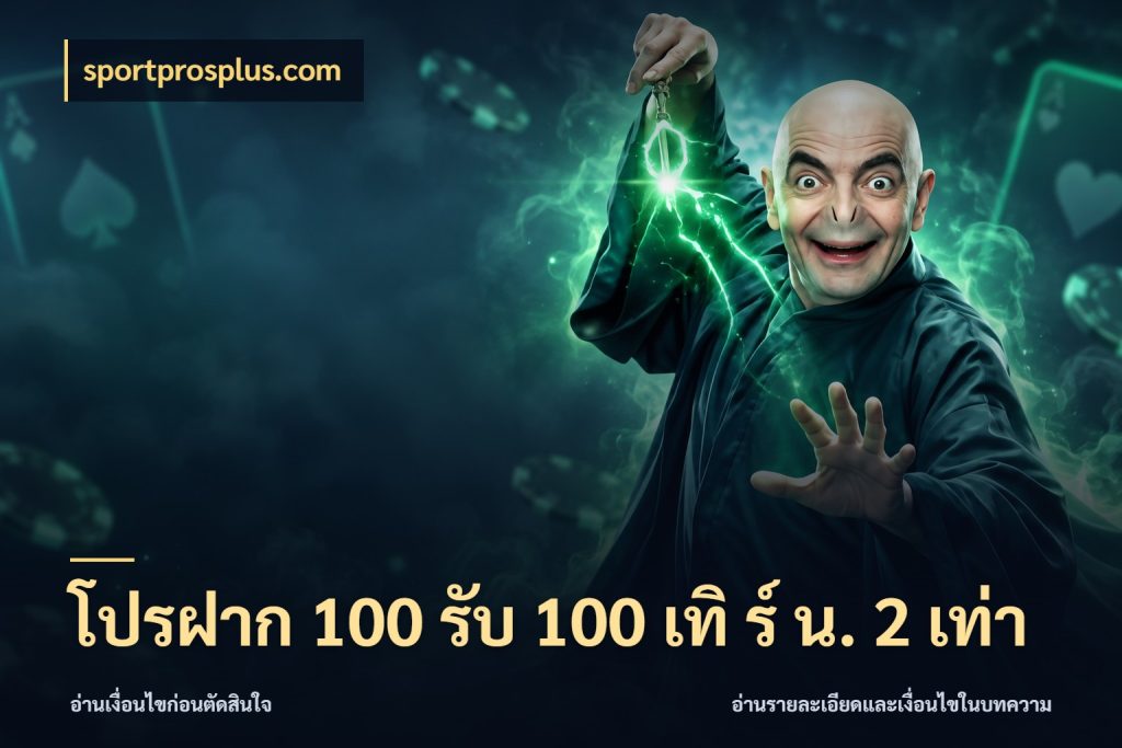 โปรฝาก 100 รับ 100 เทิ ร์ น. 2 เท่า สายโบนัสเลือกจังหวะสนุกได้อย่างไร สไตล์ sportprosplus.com