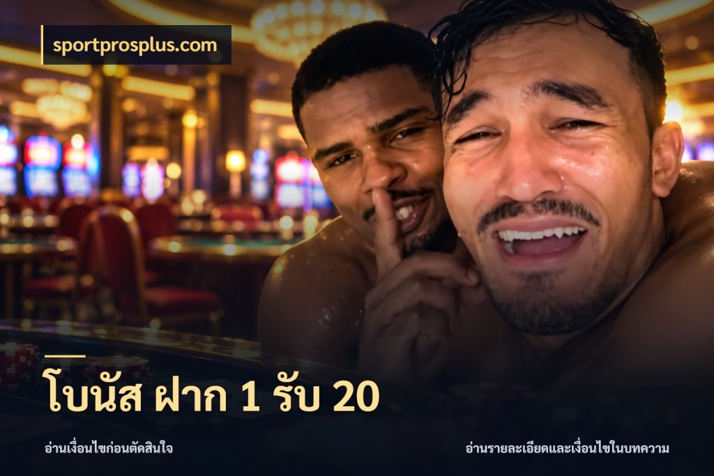 โบนัส ฝาก 1 รับ 20 เปิดมุมโปรให้เข้ากับเกมแนวโปรด ในมุม sportprosplus.com
