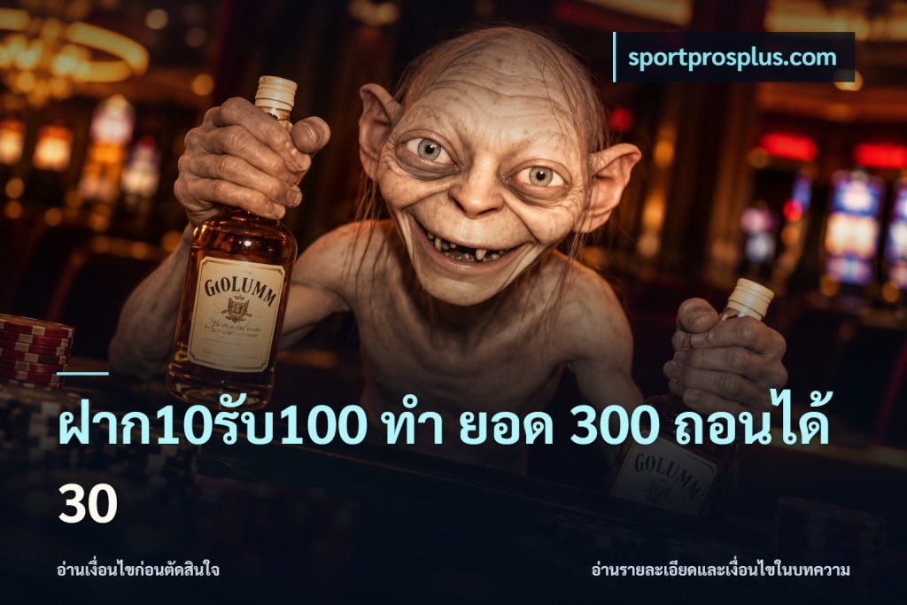 ฝาก10รับ100 ทํา ยอด 300 ถอนได้ 30