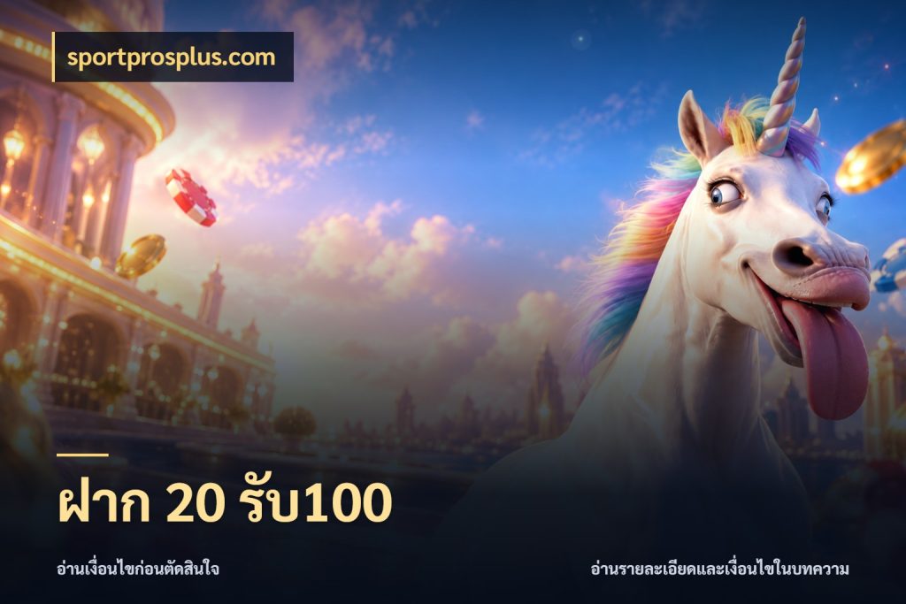ฝาก 20 รับ100 เครดิตกับรูปแบบโปรที่ตรงใจ สไตล์ sportprosplus.com