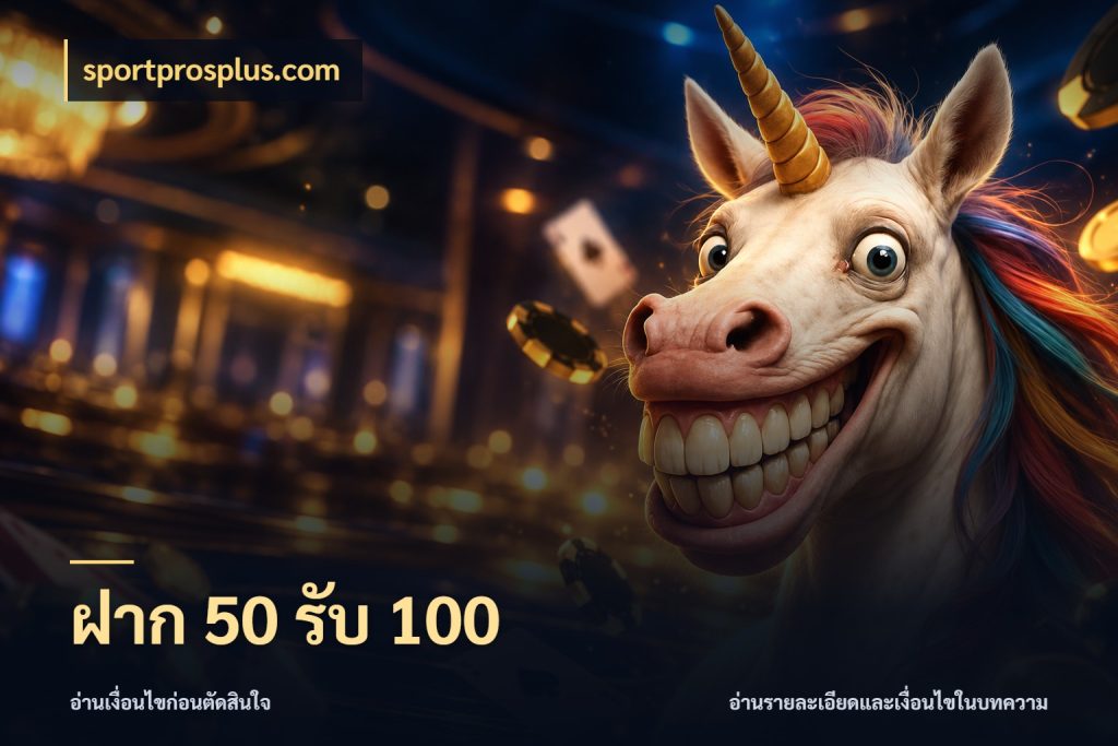 ฝาก 50 รับ 100 จับคู่โบนัสกับสไตล์เกมที่ชอบ สไตล์ sportprosplus.com