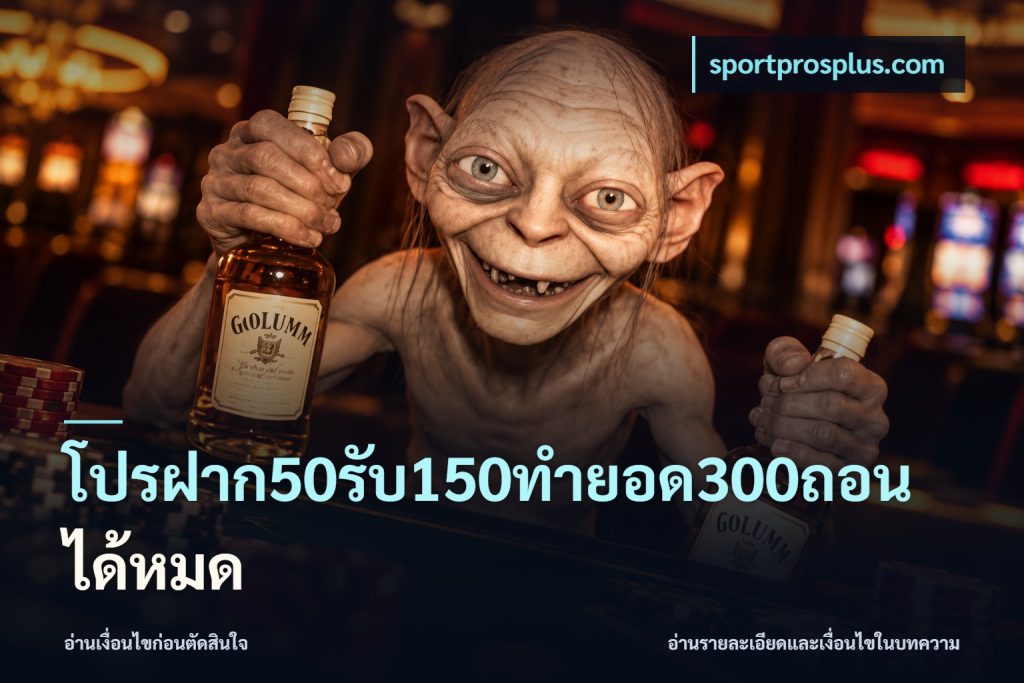โปรฝาก50รับ150ทํายอด300ถอนได้หมด