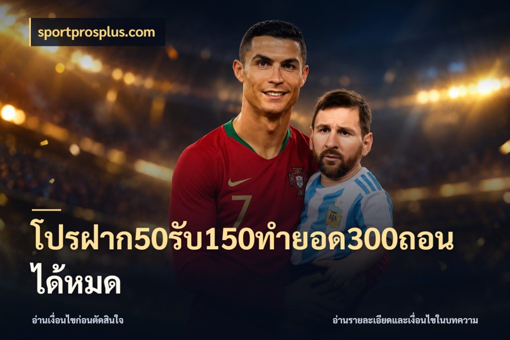 โปรฝาก50รับ150ทํายอด300ถอนได้หมด จับประเด็นยอดรับก่อนเลือกความสนุก กับ sportprosplus.com
