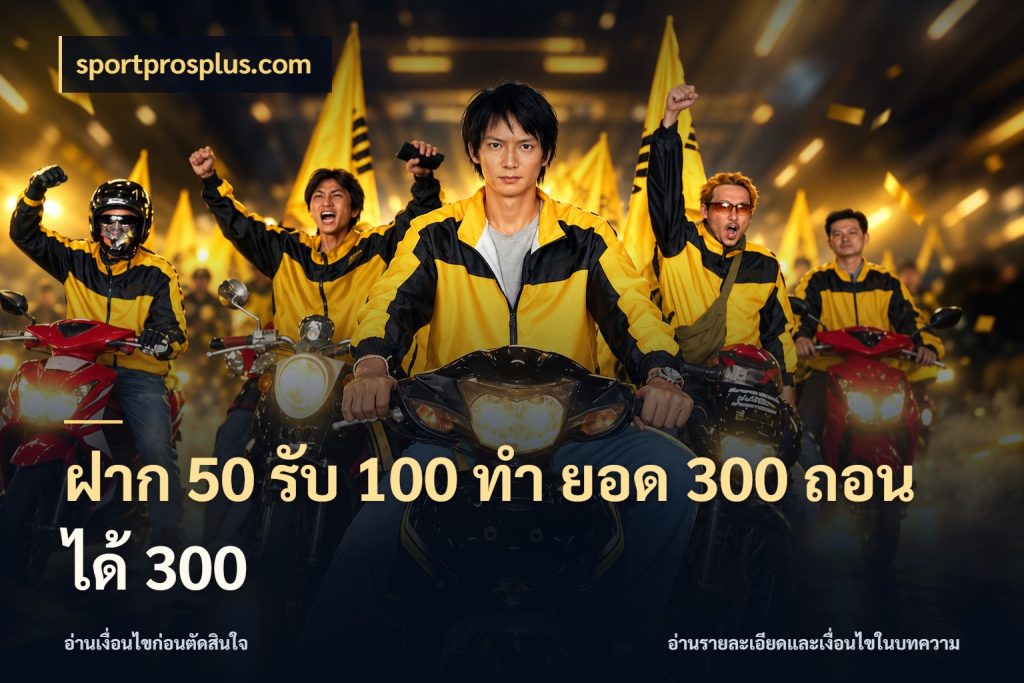 ฝาก 50 รับ 100 ทํา ยอด 300 ถอนได้ 300 sportprosplus.com โปรยอดรับที่สายเกมสนใจ