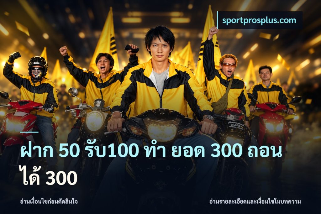 ฝาก 50 รับ100 ทํา ยอด 300 ถอนได้ 300