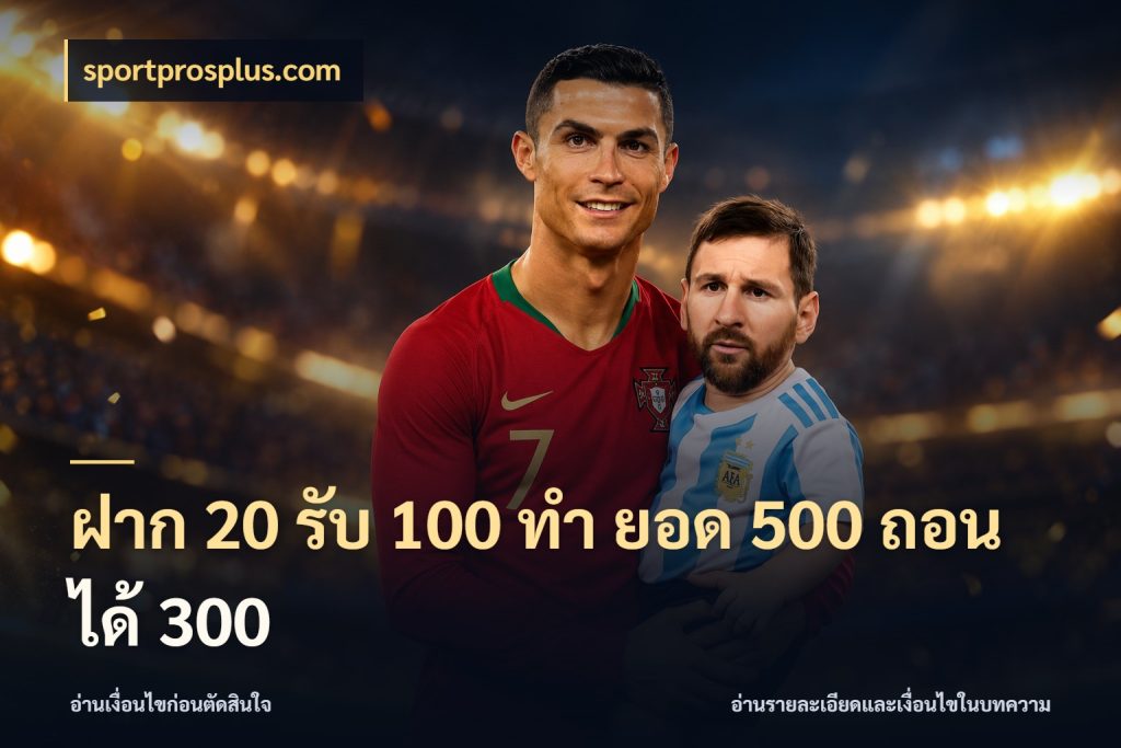 ฝาก 20 รับ 100 ทํา ยอด 500 ถอนได้ 300 sportprosplus.com เครดิตกับรูปแบบโปรที่ตรงใจ