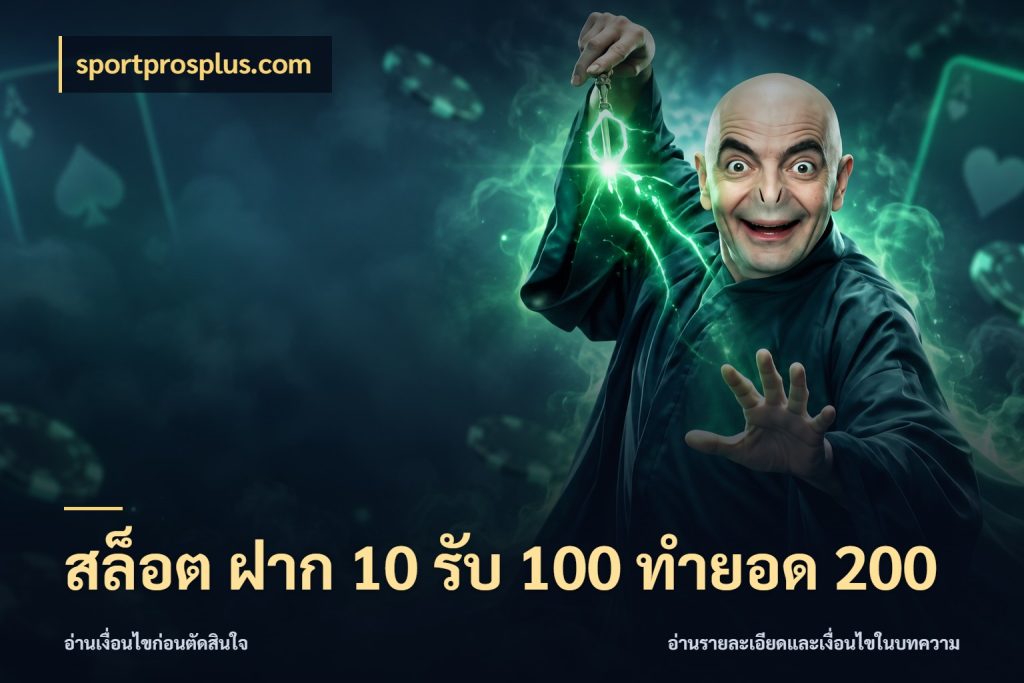 สล็อต ฝาก 10 รับ 100 ทำยอด 200 รูปแบบโบนัสกับสิทธิ์ของสายเกม ในมุม sportprosplus.com
