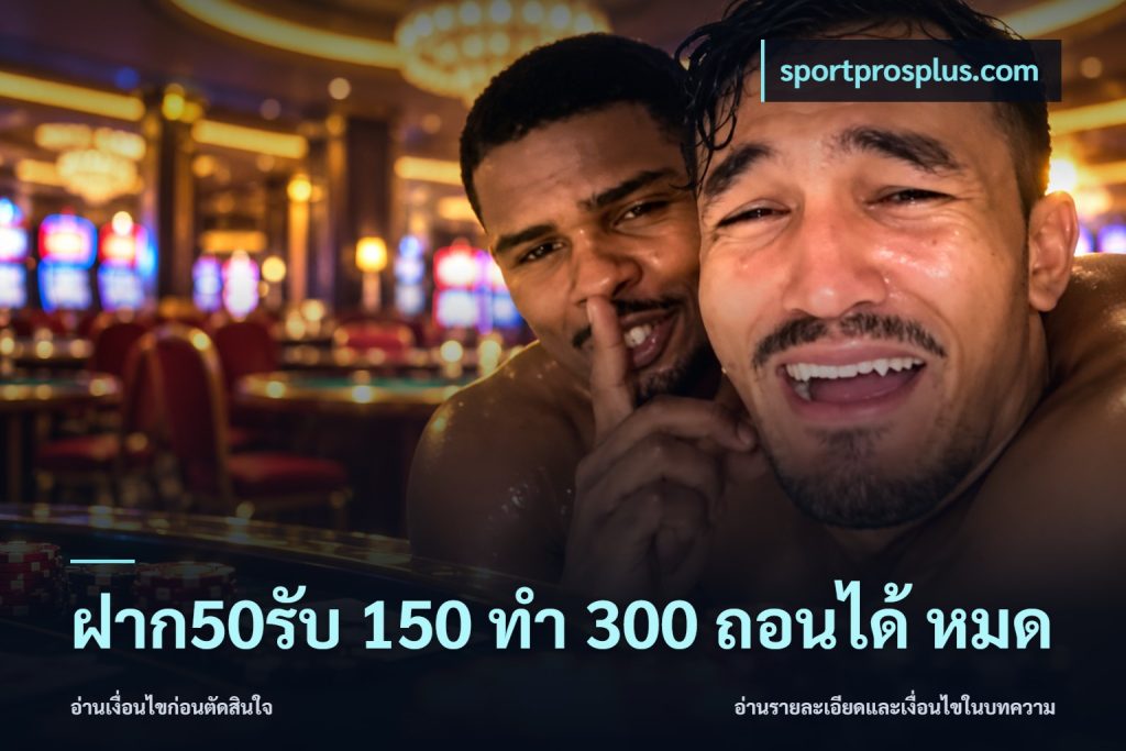 ฝาก50รับ 150 ทำ 300 ถอนได้ หมด