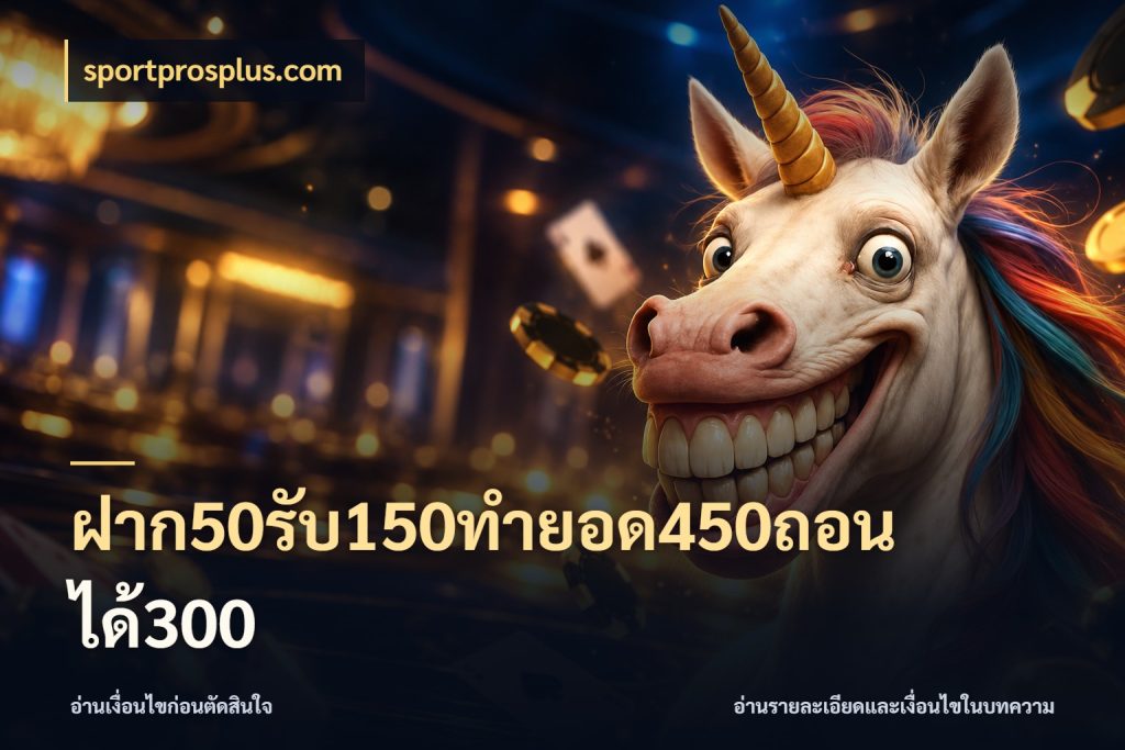 ฝาก50รับ150ทำยอด450ถอนได้300 ยอดฝากและยอดรับในมุมของคนชอบลุ้น กับ sportprosplus.com