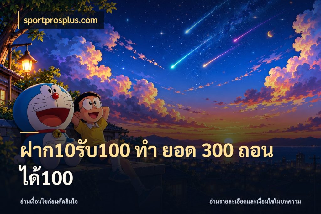 ฝาก10รับ100 ทํา ยอด 300 ถอนได้100 โปรยอดรับที่สายเกมสนใจ ในมุม sportprosplus.com