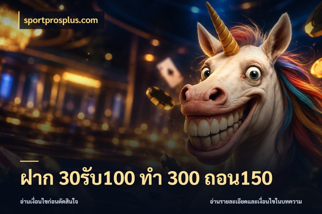 ฝาก 30รับ100 ทํา 300 ถอน150